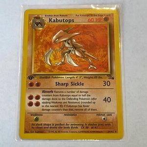 Kabutops 1st Edition #24 Pokemon Fossil